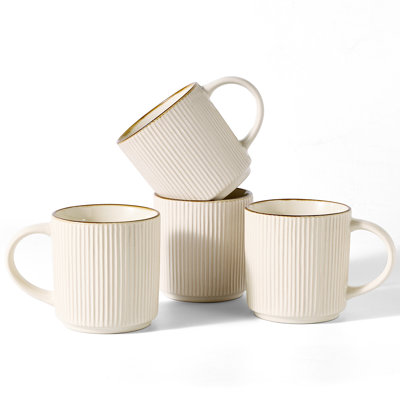  12 Oz Coffee Mugs, Set of 4
