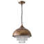 13.7" 1-Light Single Dome Pendant with Crystal Accents