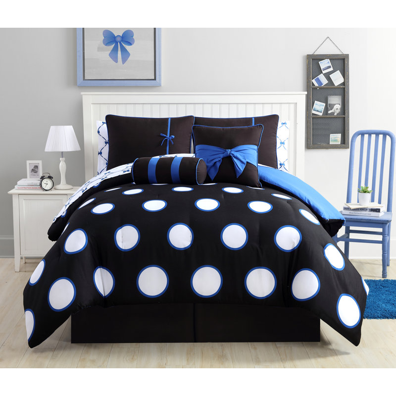 Sophie Polka Dot Bed-in-a-Bag Comforter Set