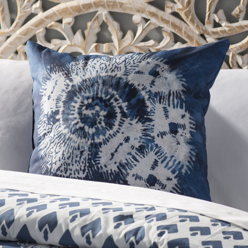 Housse de coussin carrée extérieure/insert, Bleu, H 20 po x l 20 po