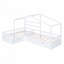 Lit plateforme House avec trois tiroirs de rangement-503122657