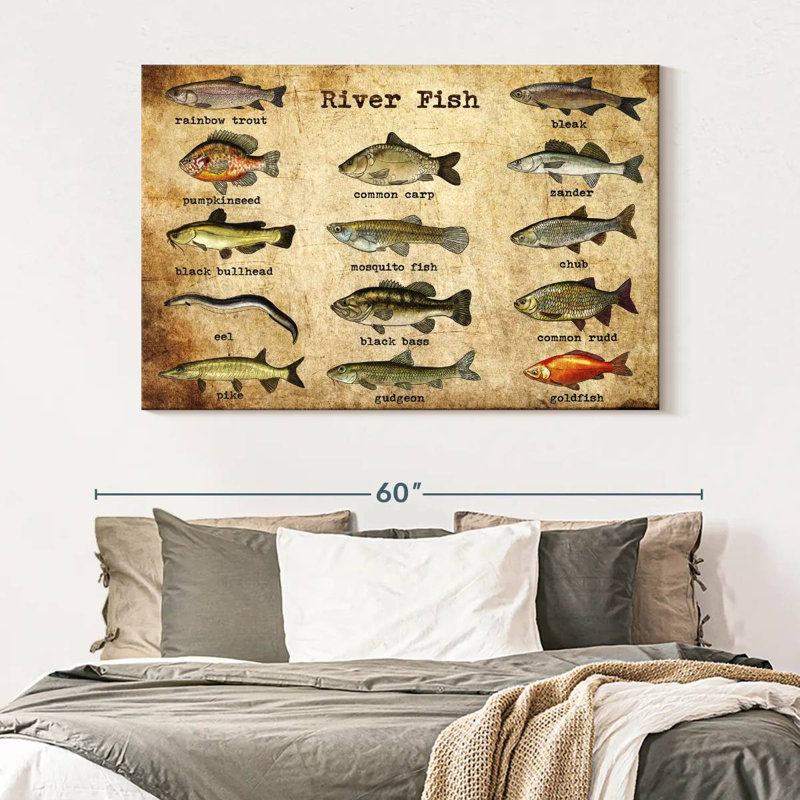 River River Guide Guide - impression sur toile tendue, H 34 po x l 51 po x P 1,25 po