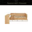 Lit plateforme double en bois avec 6 tiroirs, tablettes et coiffeuse-682702630