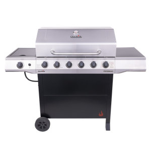 Charbroil Performance Series 6-Burner Propane Gas Grill/Griddle Combo with Side Burner, Black