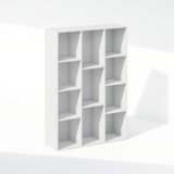 Ebern Designs Reed 11-Cube Reversible Open Shelf Multipurpose Bookcase, Storage Organizer, White