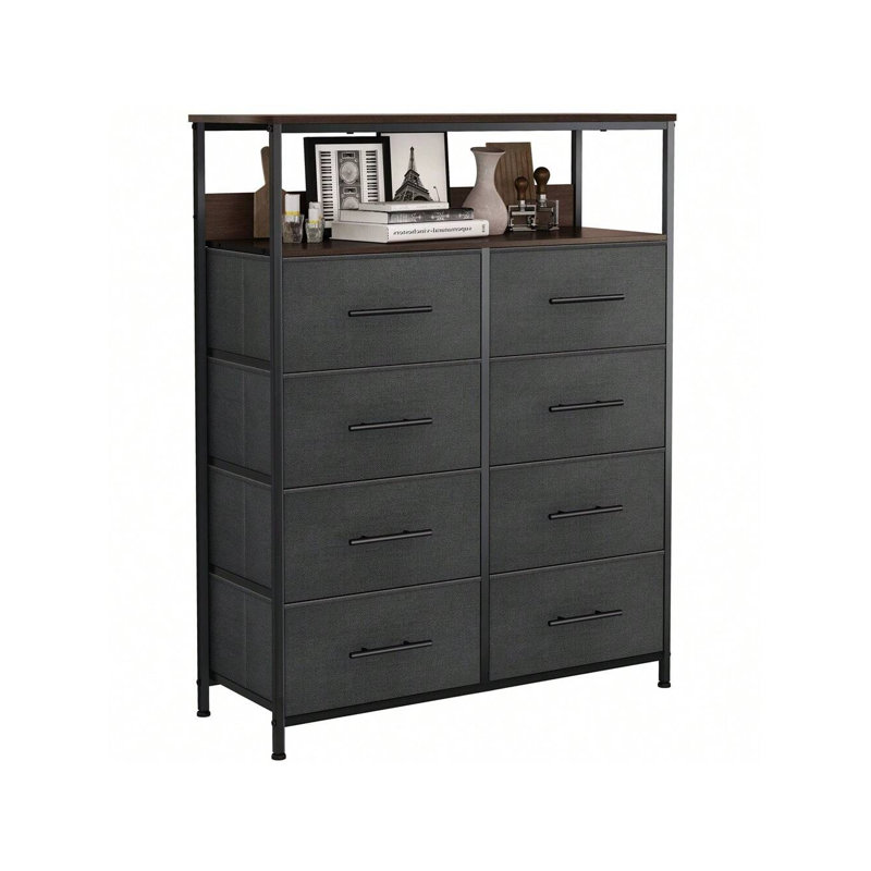 Aneisa 107cm W Chest of Drawers, Dark Brown/Black