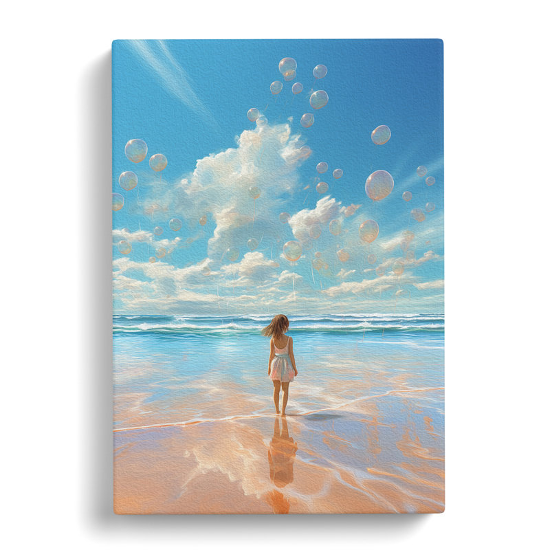 Beach Digital Art - Wrapped Canvas, 50cm H x 35cm W x 3cm D