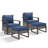 Bothwell 4-Piece Outdoor Conversation Set With Wicker Swivel Rocking Chairs And Ottomans-1632650215-1632650209