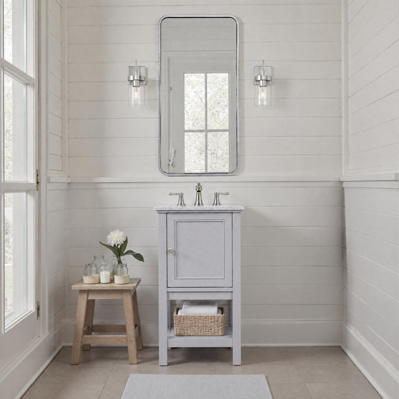 Ensemble de meuble-lavabo simple 19 po Narron, gris