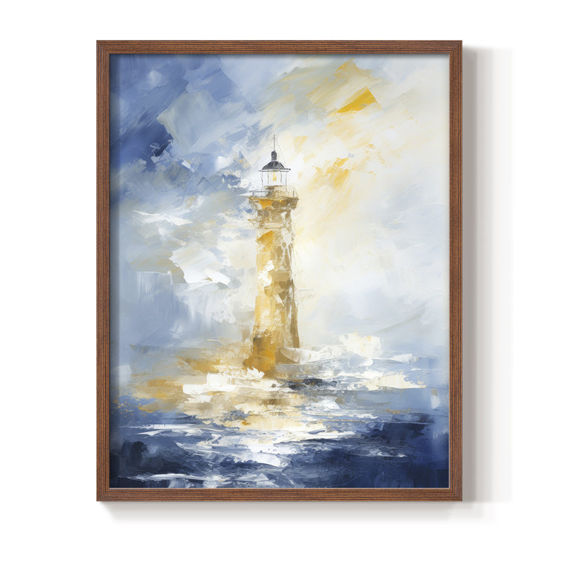 NAUTICAL Series DXVIII Framed Print - Solid Wood, H 21 po x l 17 po, Walnut