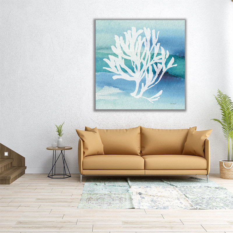Sea Life Coral I - reproduction d'art sur toile, H 12 po x l 12 po