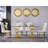 Trona Glass Top Metal Base Dining Table