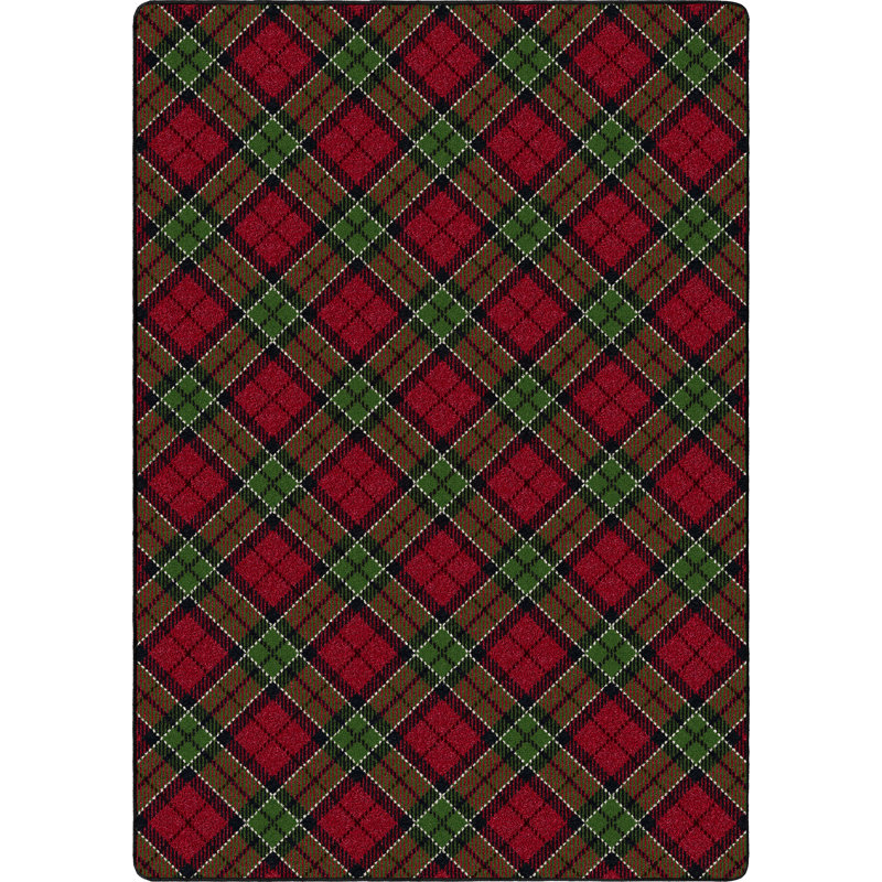Tapis à motif écossais Ligaya Christmas, Rectangle 2 pi 8 po x 3 pi 10 po
