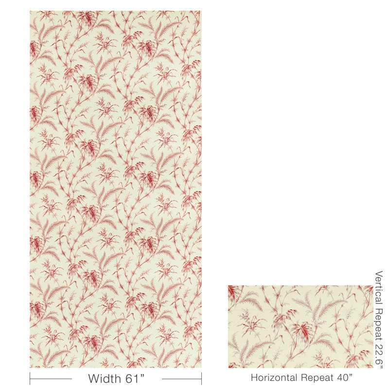 Louverne Lauziere 100% Cotton Fabric, Red