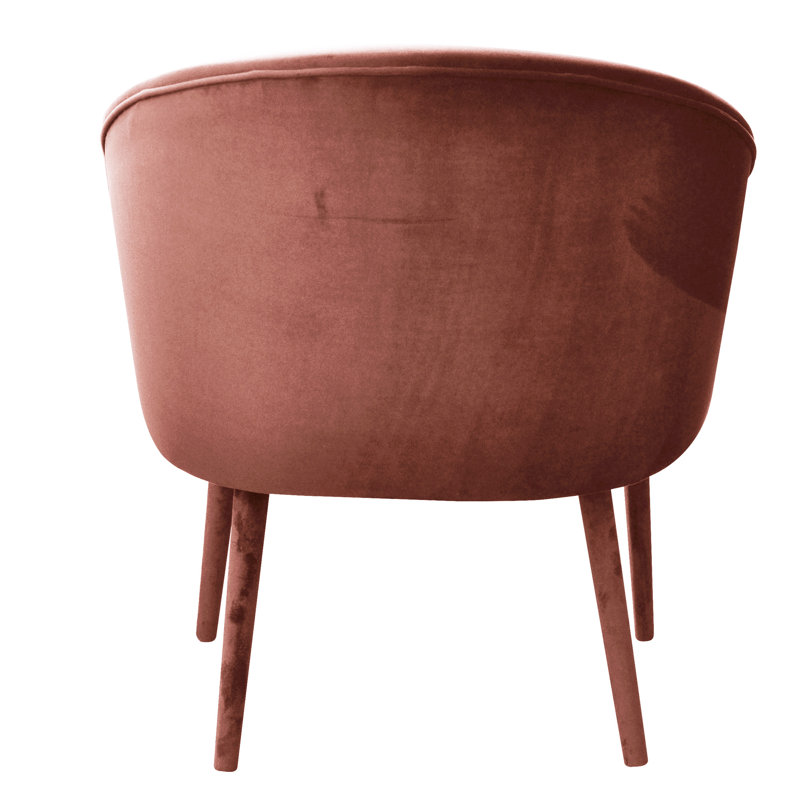 Upholstered Barrel Chair, Dirty Pink