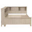 Lit de jour double avec tablettes de rangement et 3 tiroirs, lit de jour moderne