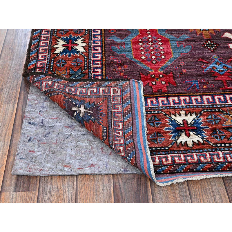 Tapis oriental rectangulaire en laine noué à la main 6 pi 0 po x 8 pi 6 po - MOA102589