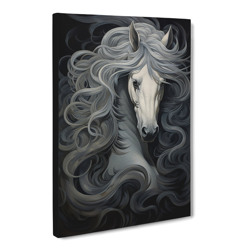 Shire Horse Rococo - Wrapped Canvas, 76cm H x 50cm W x 3cm D