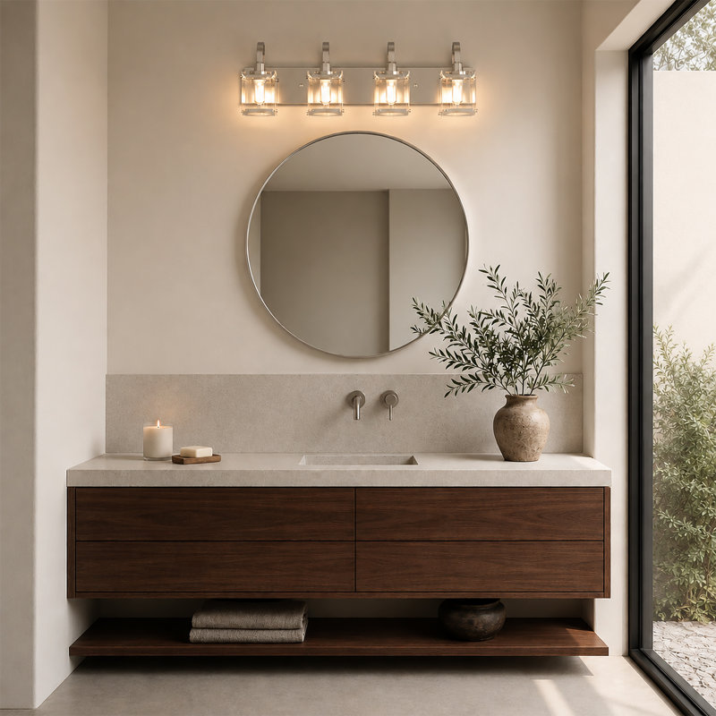 Éclairage pour meuble-lavabo 23,5 pouces, Nickel, 4