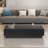 Modern Rectangular Coffee Table With Led Lights, 2 Drawers And Open Storage Shelf-886175084