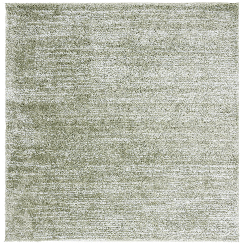Tapis à poils longs à motif abstrait, Carré 6 pi 7 po