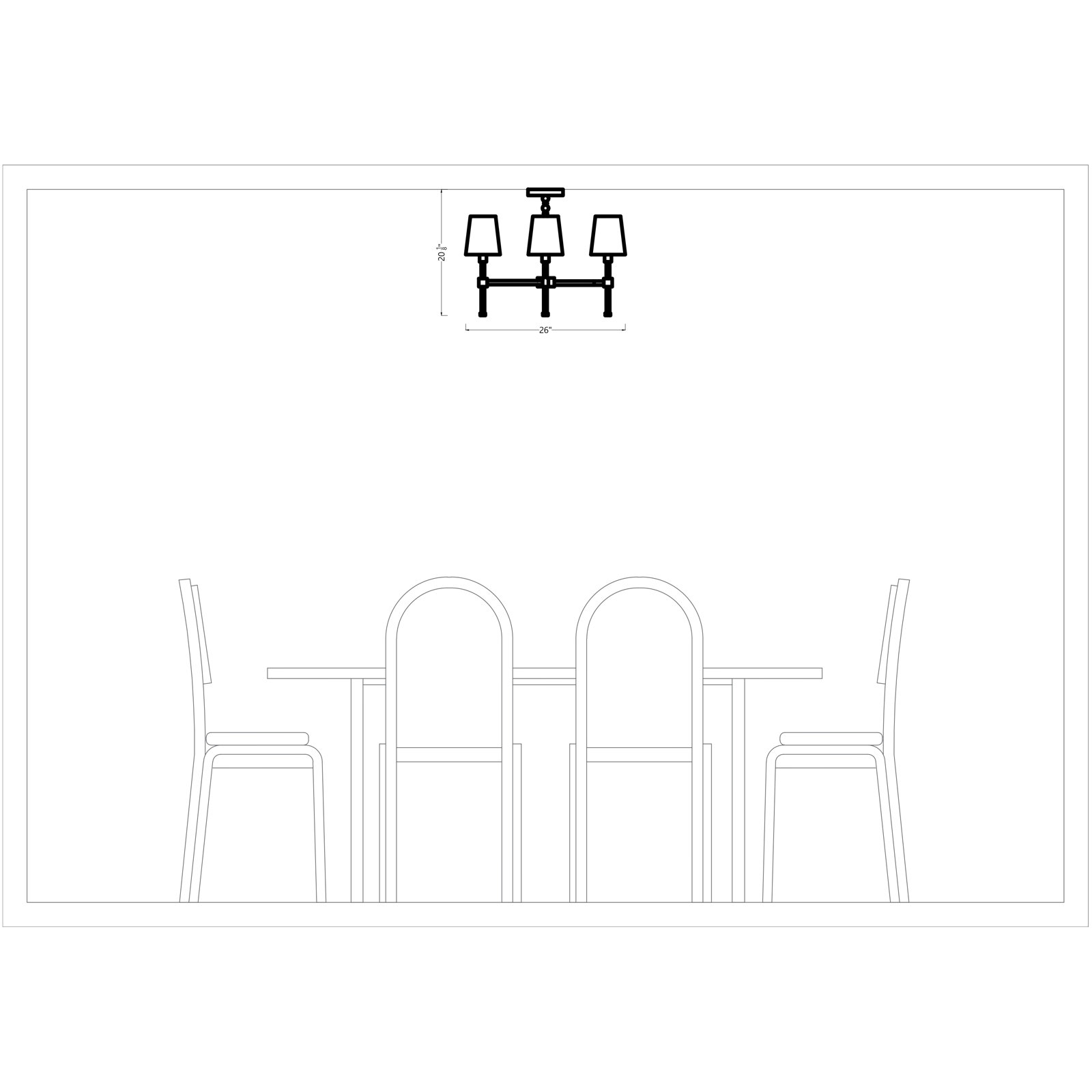 Triton 6-Light Dimmable Traditional Chandelier, Brass