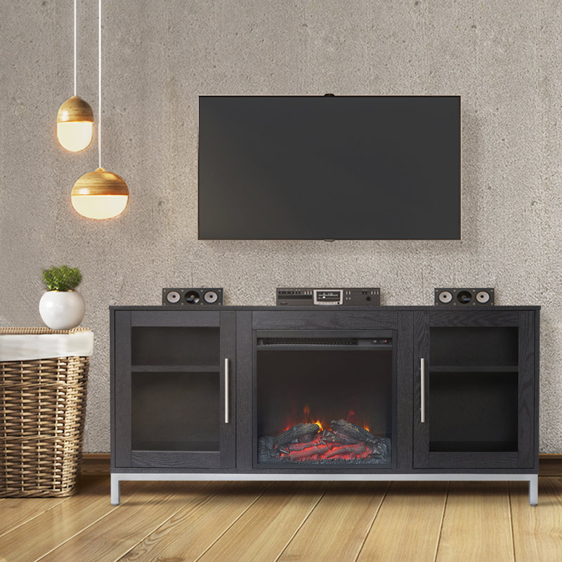 Meuble audio-vidéo 54 "avec foyer Home Lainey
