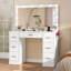 Grand meuble-lavabo de maquillage avec luminosité réglable à 3 modes et prise de courant, bureau de coiffeuse avec 9 tiroirs et bureau en verre-1874162062-1639724814