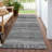 Machine Washable Indoor/Outdoor Xhevrie Gray Rug-931539383