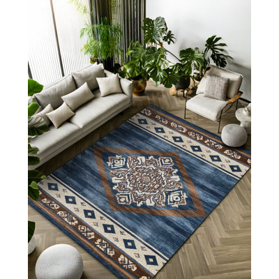 Tapis marocain en coton et polyester à imprimé numérique Minisase