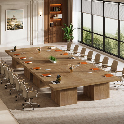 94.5-Inch Large Conference Table with CableGrommets