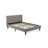 2 Piece Bed Set - Full Size Button Tufted Bed frame - Brown Taupe Velvet Fabric Upholstered Headboard and a Burgundy Finish Nightstand-288664043-288664042