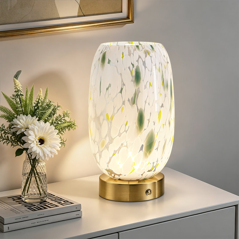 9" Modern Cordless Led Table Lamp Touch Control 3-Level Dimming Type-C Rechargeable For Bedroom Living Room Study Patio