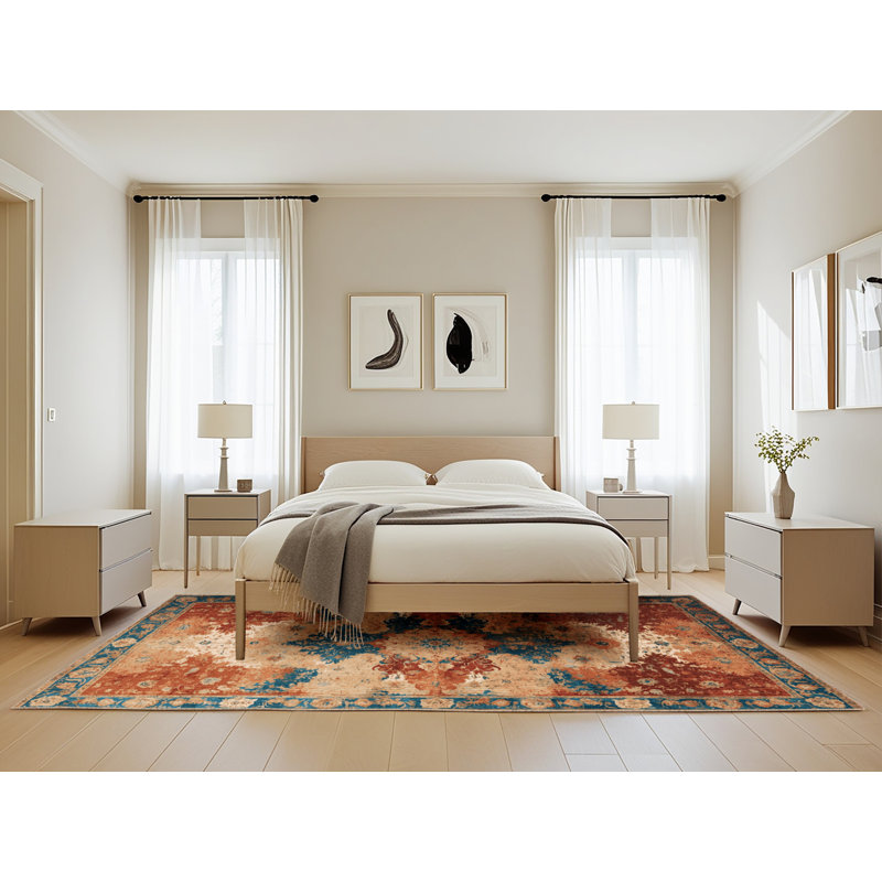Tapis brun français lavable à la machine