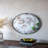 Industrial Design Round Metal Framed Accent Mirror