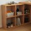 62.99" Burlywood L-Shaped Solid Wood desk-109695006