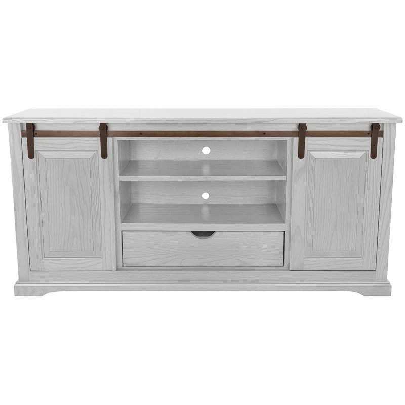 Meuble télé 60 po, Blanc brillant, H 32 po x L 18 po x l 60 po