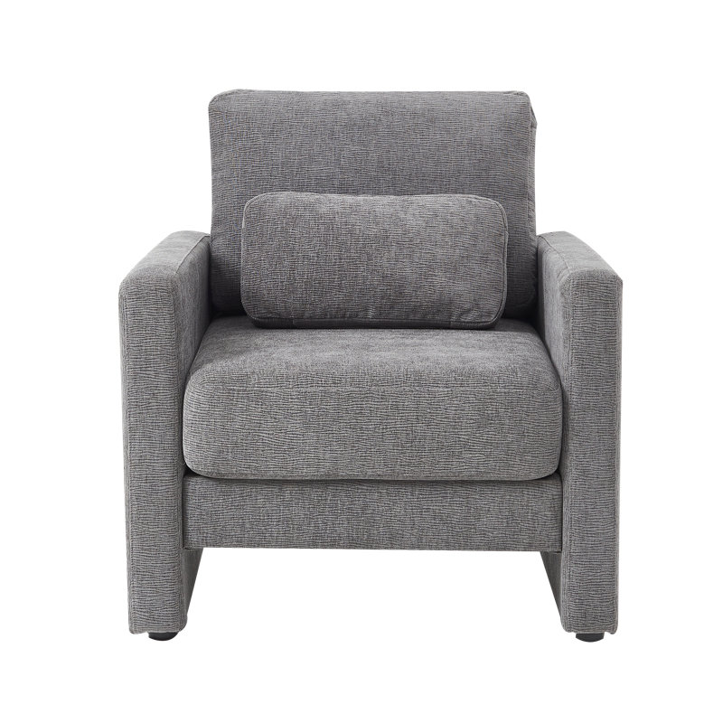 Chaise d'appoint 1 place Mid-Century, Gris