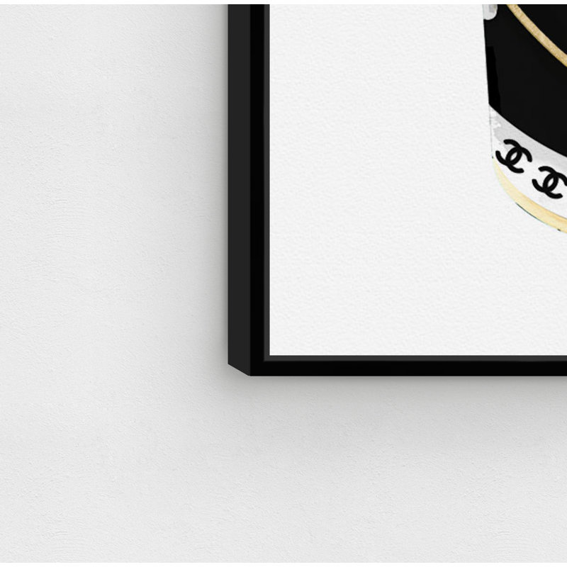 " Fashion Paint Noir Can ", Black Framed, 40" H x 40" W