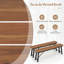 Banc de pique-nique en bois d'acacia avec pieds en métal Dederick
