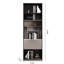 Bibliothèque de luxe 86,61 "x l 31,5" avec plateau en pierre frittée, armoire de rangement minimaliste moderne avec portes pour étude à domicile