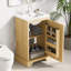 Meuble-lavabo moderne de 20 po avec lavabo en céramique, porte à fermeture douce, tablettes réglables et support de rangement