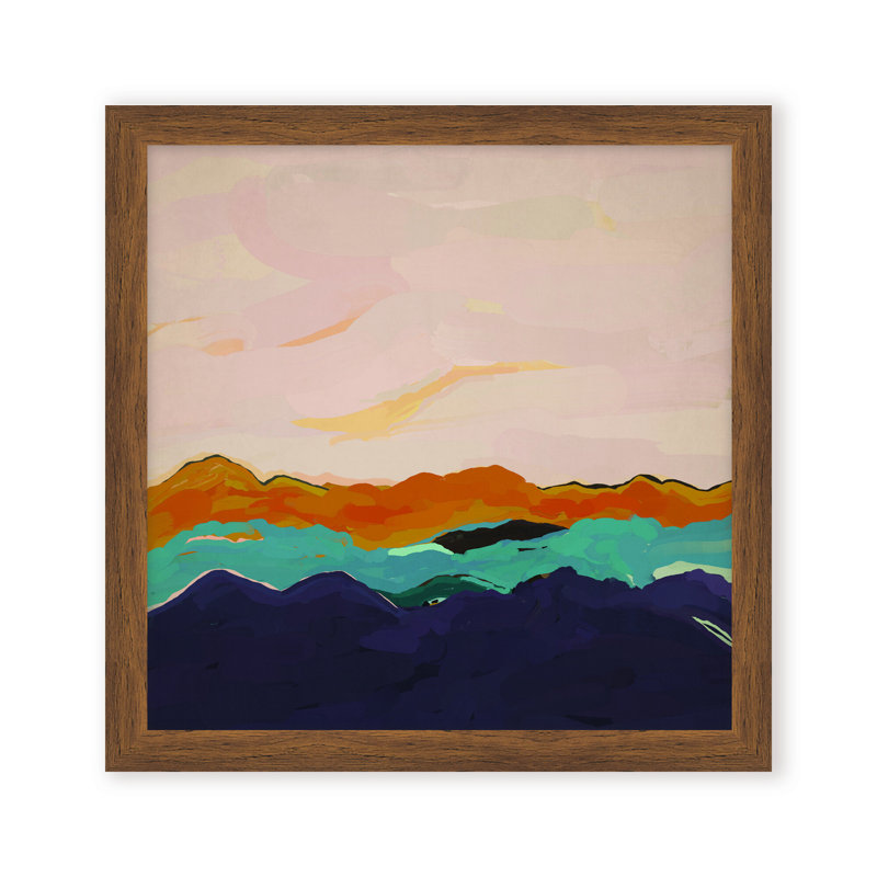 Nature Inspired Twilight Silhouette, 48" H x 48" W, Framed Canvas, Brown