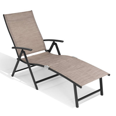 Erwine Aluminum Outdoor Metal Chaise Lounge with Adjustable Backrest