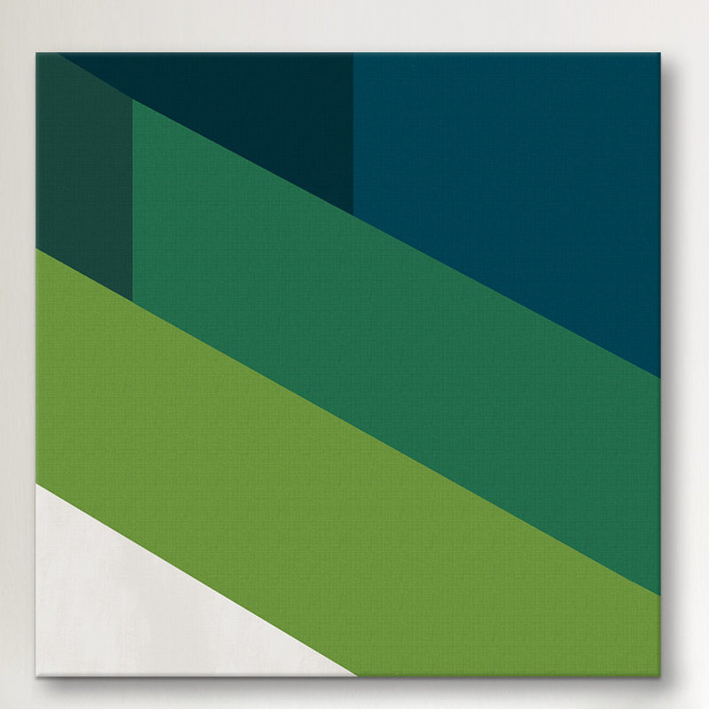 Albree Modern Blades of Grass, impression sur toile, H 26 po x l 26 po x P 1,5 po, Toile tendue, Pas de tapis