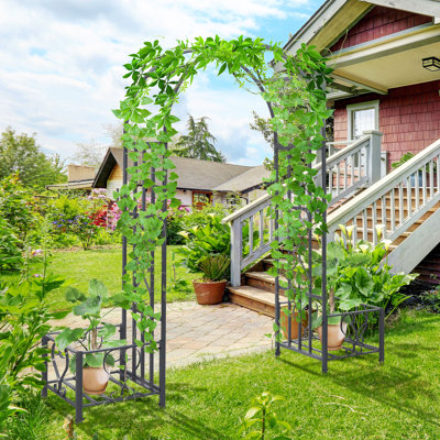 82.75'' W x 19.75'' D Steel Arbor