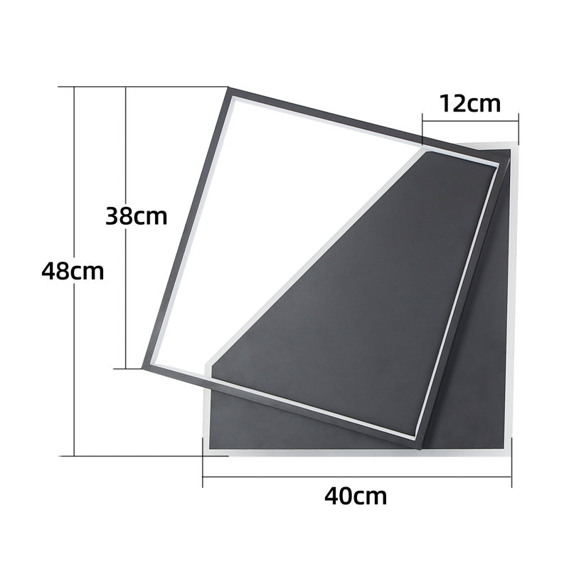 Adalin LED Flush Mount, Black, 48cm H x 48cm W x 6cm D