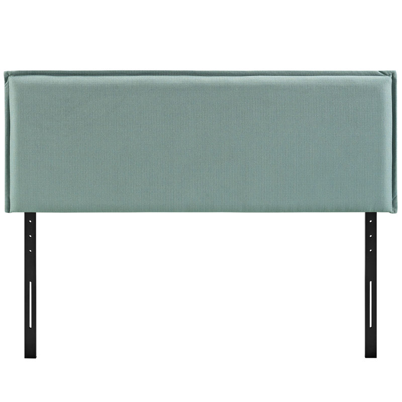 Tête de lit en tissu Camille, Grand, Mélange de polyester beige, Grand