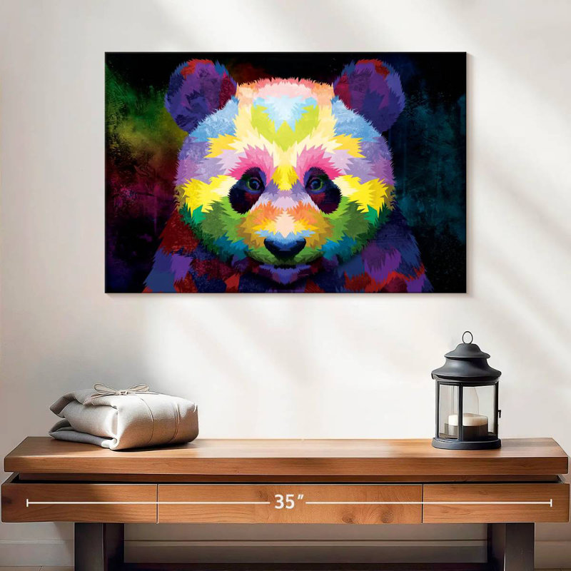 Brampt Colorful Panda, 16" H x 24" W