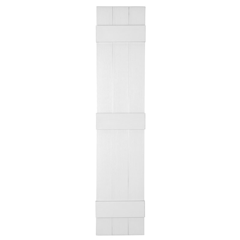 Persiennes personnalisées fermées à 3 planches, 72", Blanc